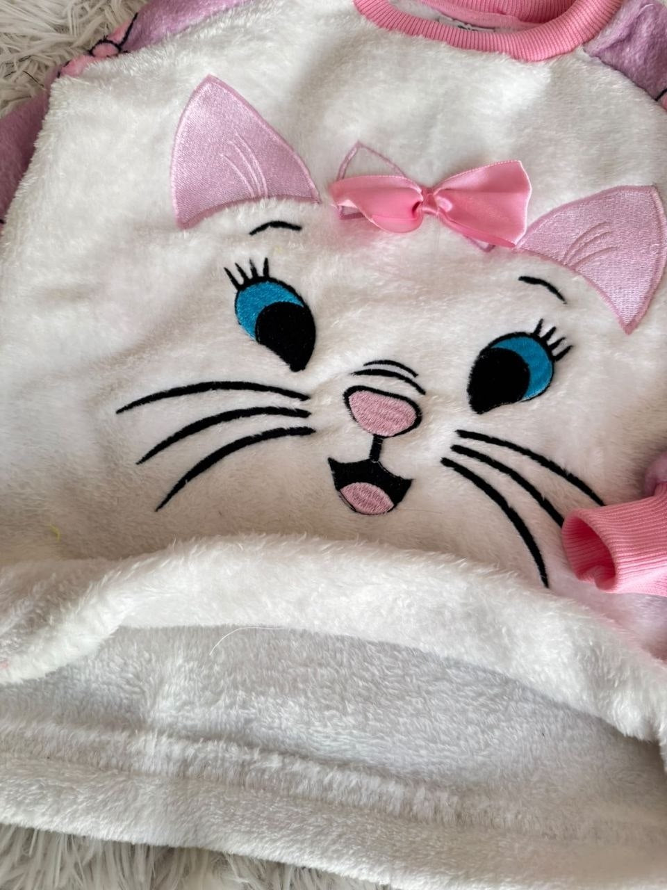 Girls’ Marie Cat Ultra-Soft Polar Fleece Pajama Set : ZM1-002G