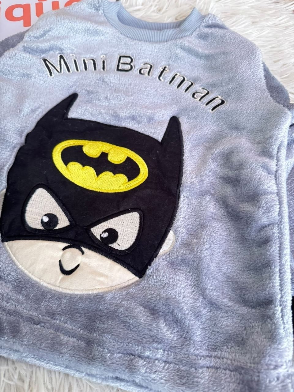 Boys’ Mini Batman Ultra-Soft Polar Fleece Pajama Set : ZM1-009G