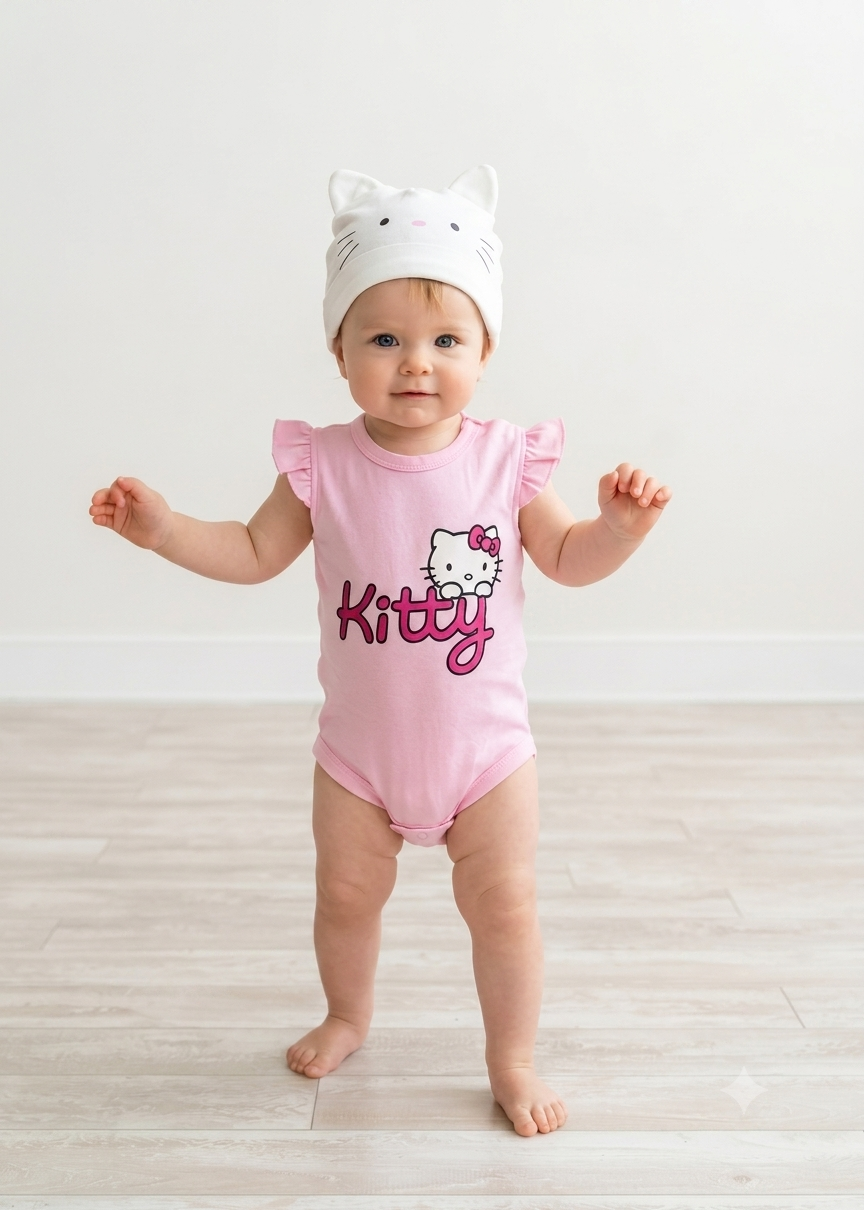 Little Princess Kitty Bodysuit Set