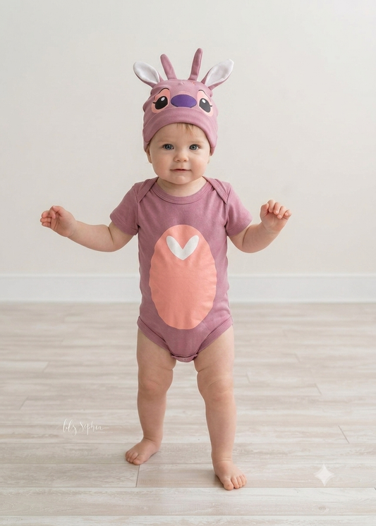 Cute Bunny Baby Bodysuit with Matching Bunny Hat Set 🐰👶|BB10313