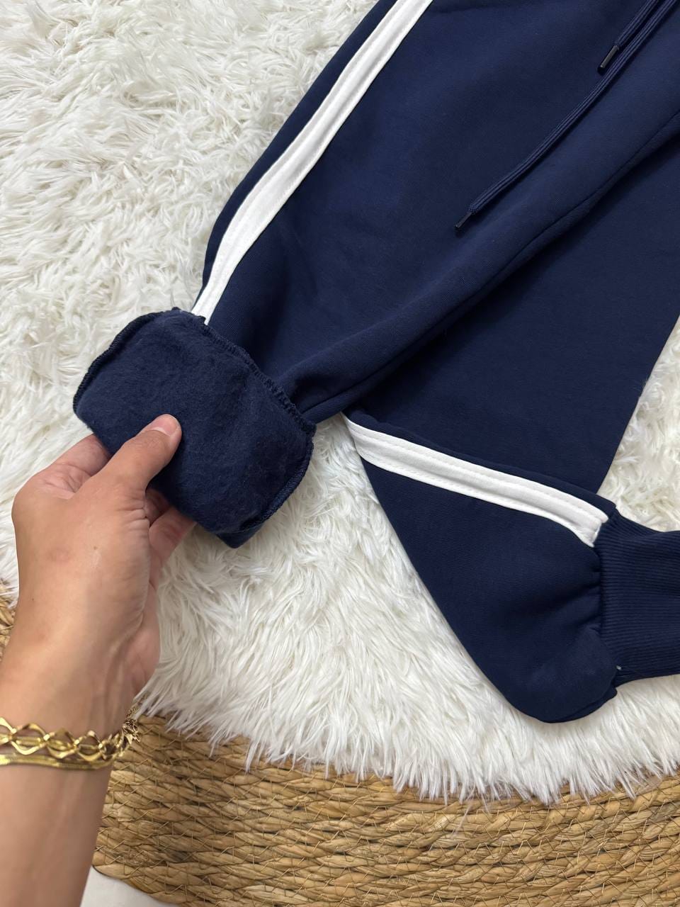 Boys Navy Blue Zip-Up Hoodie & Joggers Set - 2 Piece